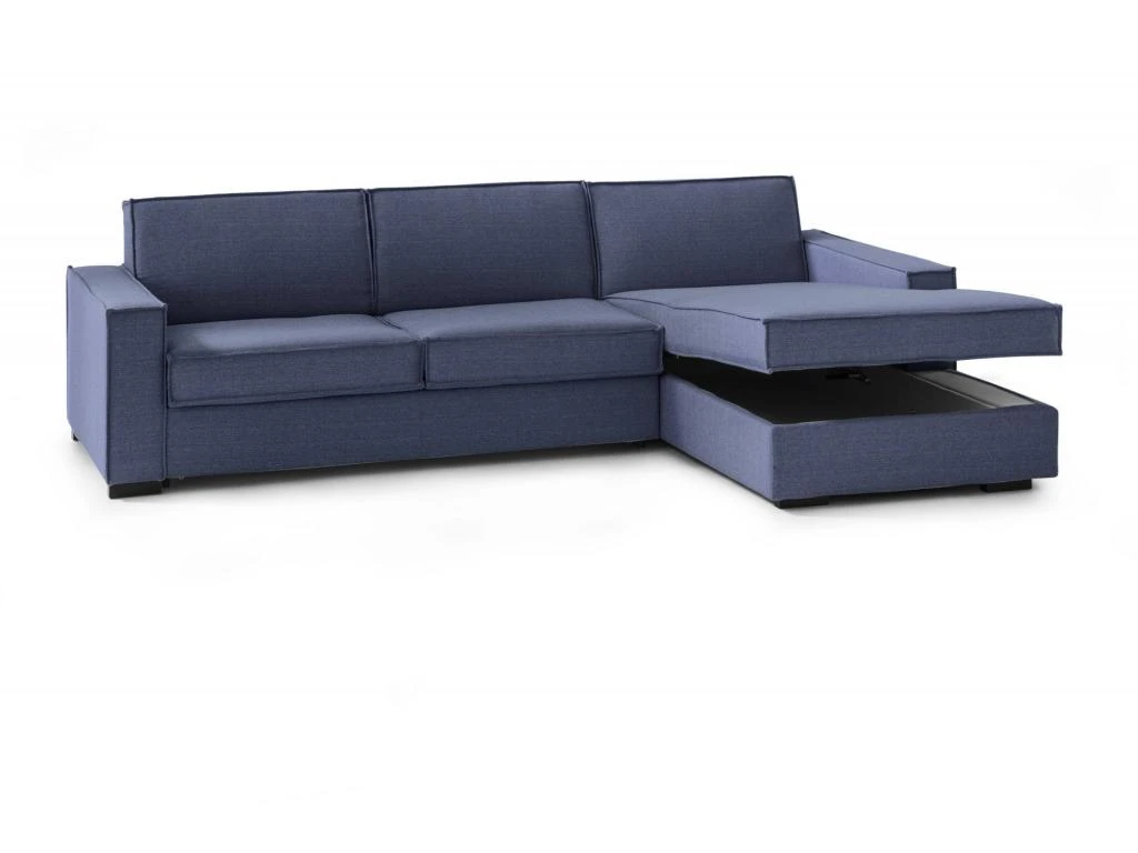 Canapé Daahje, Canapé D'angle, 100% Made In Italy, Canapé Avec Ouverture Pivotante, Péninsule De Conteneur Droite, Avec Accoudoirs Standards, Cm 280x95h90, Bleu 5 Canapé Daahje, Canapé D'angle, 100% Made In Italy, Canapé Avec Ouverture Pivotante, Péninsule De Conteneur Droite, Avec Accoudoirs Standards, Cm 280x95h90, Bleu – Image 5