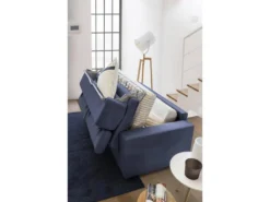 Canapé Daara, Canapé 3 Places, 100% Made In Italy, Canapé De Salon à Ouverture Pivotante, Avec Appuis-tête Réglables Et Accoudoirs Fins, Cm 200x95h85, Bleu -Canapé Soldes Boutique canape 13592659