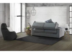 Canapé Daabbo, Grand Canapé 2 Places, 100% Made In Italy, Canapé De Salon à Ouverture Pivotante, En Tissu Matelassé, Avec Accoudoirs Standards, Cm 200x95h90, Gris -Canapé Soldes Boutique canape 13592689