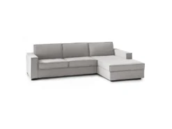 Canapé Daahje, Canapé D'angle, 100% Made In Italy, Canapé Avec Ouverture Pivotante, Péninsule De Conteneur Droite, Avec Accoudoirs Standards, Cm 280x95h90, Gris -Canapé Soldes Boutique canape 13592715