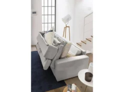 Canapé Daankou, Canapé 3 Places, 100% Made In Italy, Canapé De Salon à Ouverture Pivotante, Avec Appuis-tête Réglables Et Accoudoirs Standard, Cm 220x95h85, Gris -Canapé Soldes Boutique canape 13592729