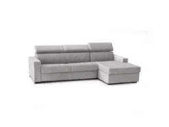 Canapé Daasen, Canapé D'angle, 100% Made In Italy, Canapé Avec Ouverture Pivotante, Avec Péninsule Conteneur Droite, Avec Accoudoirs Fins, Cm 260x95h85, Gris -Canapé Soldes Boutique canape 13592737