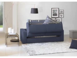 Canapé Daaze, Canapé 2 Places, 100% Made In Italy, Canapé De Salon à Ouverture Pivotante, En Tissu Matelassé, Avec Accoudoirs Standards, Cm 180x95h90, Bleu -Canapé Soldes Boutique canape 13592899