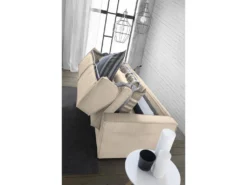 Canapé Daabiz, Canapé 3 Places, 100% Made In Italy, Canapé De Salon à Ouverture Pivotante, En Tissu Matelassé, Avec Accoudoirs Standards, Cm 220x95h90, Beige -Canapé Soldes Boutique canape 13593009