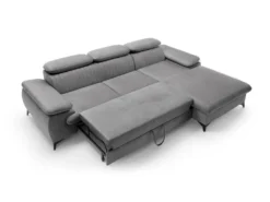 Canapé D'angle Droit Convertible En Velours Gris Clair SAMARA De Pascal Morabito 9 Canapé D'angle Droit Convertible En Velours Gris Clair SAMARA De Pascal Morabito -Canapé Soldes Boutique canape 13607713