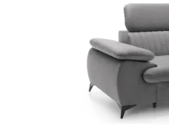 Canapé D'angle Gauche Convertible En Velours Gris Clair SAMARA De Pascal Morabito -Canapé Soldes Boutique canape 13607721