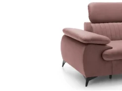 Canapé D'angle Gauche Convertible En Velours Rose SAMARA De Pascal Morabito -Canapé Soldes Boutique canape 13607745