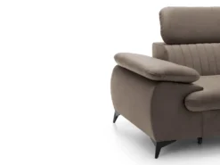 Canapé D'angle Gauche Convertible En Velours Taupe SAMARA De Pascal Morabito -Canapé Soldes Boutique canape 13607773