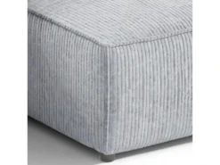 Canapé D'angle Réversible Et Convertible 3 Places Avec Coffre Isaac Mini Velours Côtelé Gris Clair -Canapé Soldes Boutique canape 13614135