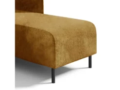 Canapé D'angle Réversible Et Convertible 3 Places Avec Coffre Robin Velours Côtelé Jaune -Canapé Soldes Boutique canape 13614147