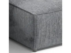 Canapé D'angle Réversible Et Convertible 3 Places Avec Coffre Isaac Mini Velours Côtelé Gris -Canapé Soldes Boutique canape 13614165