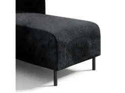 Canapé D'angle Réversible Et Convertible 3 Places Avec Coffre Robin Velours Côtelé Gris Foncé -Canapé Soldes Boutique canape 13614207