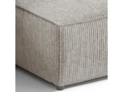 Canapé D'angle Réversible Et Convertible 3 Places Avec Coffre Isaac Mini Velours Côtelé Taupe -Canapé Soldes Boutique canape 13614245