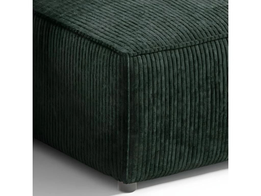 Canapé D'angle Réversible Et Convertible 3 Places Avec Coffre Isaac Mini Velours Côtelé Vert Sapin 3 Canapé D'angle Réversible Et Convertible 3 Places Avec Coffre Isaac Mini Velours Côtelé Vert Sapin – Image 3