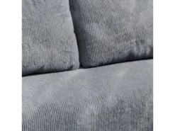 Canapé D'angle Réversible Et Convertible 3 Places Avec Coffre Robin Velours Côtelé Gris Clair -Canapé Soldes Boutique canape 13614295