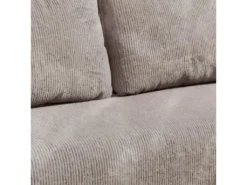 Canapé D'angle Réversible Et Convertible 3 Places Avec Coffre Robin Velours Côtelé Taupe -Canapé Soldes Boutique canape 13614325