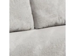 Canapé D'angle Réversible Et Convertible 3 Places Avec Coffre Robin Velours Côtelé Blanc Cassé -Canapé Soldes Boutique canape 13614335