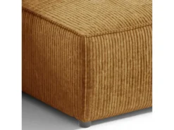 Canapé D'angle Réversible Et Convertible 3 Places Avec Coffre Isaac Mini Velours Côtelé Jaune -Canapé Soldes Boutique canape 13614419