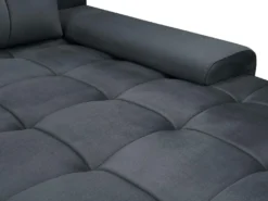 Canapé D'angle Droit Convertible En Velours Gris Anthracite OVADA -Canapé Soldes Boutique canape 13618211