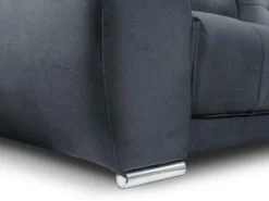 Canapé D'angle Droit Convertible En Velours Gris Anthracite OVADA -Canapé Soldes Boutique canape 13618213