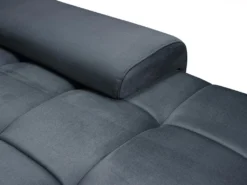 Canapé D'angle Droit Convertible En Velours Gris Anthracite OVADA -Canapé Soldes Boutique canape 13618215