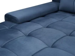 Canapé D'angle Gauche Convertible En Velours Bleu Nuit OVADA 16 Canapé D'angle Gauche Convertible En Velours Bleu Nuit OVADA -Canapé Soldes Boutique canape 13618287