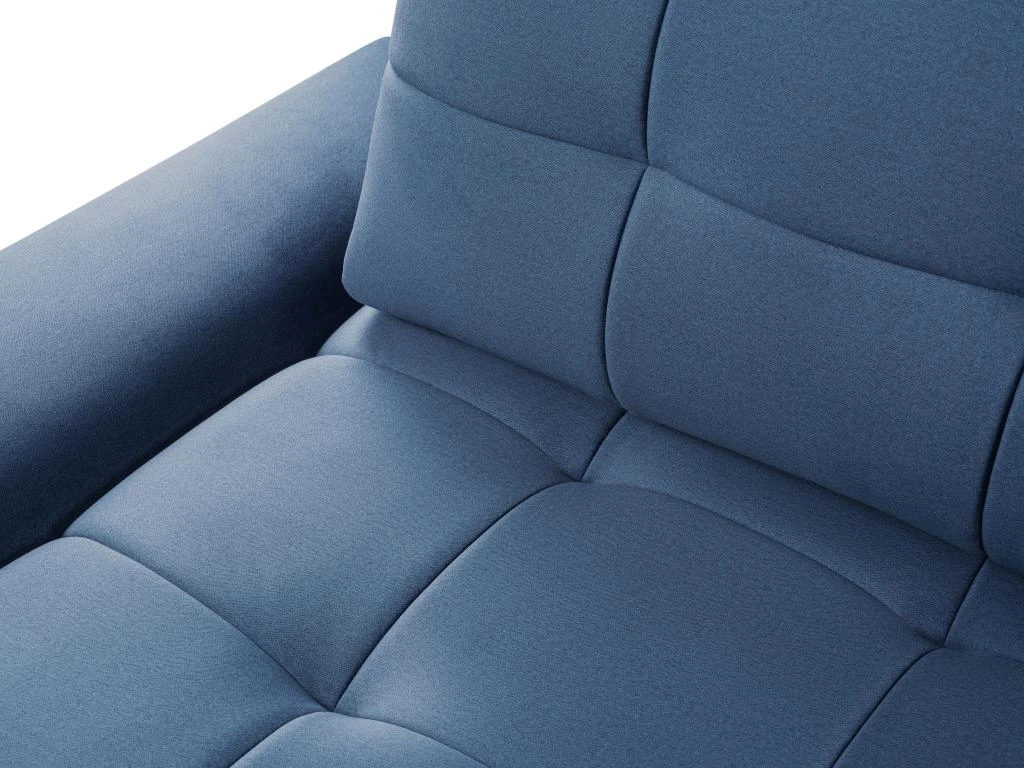 Canapé D'angle Gauche Convertible En Velours Bleu Nuit OVADA 5 Canapé D'angle Gauche Convertible En Velours Bleu Nuit OVADA – Image 5