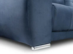 Canapé D'angle Droit Convertible En Velours Bleu Nuit OVADA -Canapé Soldes Boutique canape 13618313
