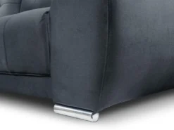 Canapé D'angle Gauche Convertible En Velours Gris Anthracite OVADA 17 Canapé D'angle Gauche Convertible En Velours Gris Anthracite OVADA -Canapé Soldes Boutique canape 13618329