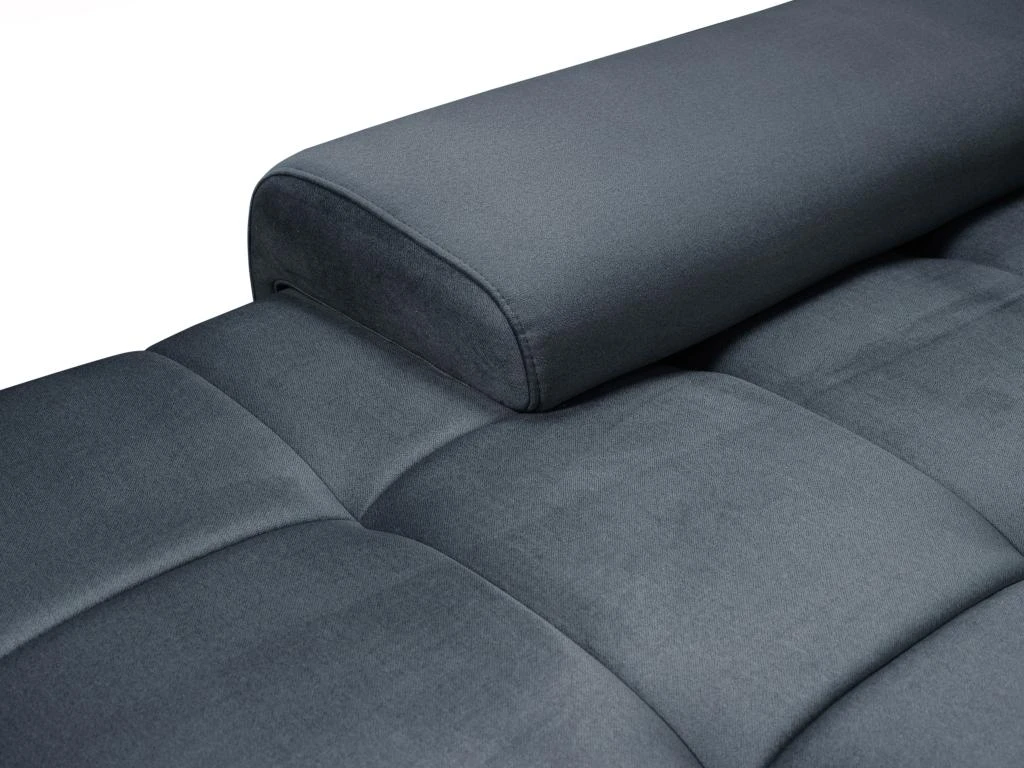 Canapé D'angle Gauche Convertible En Velours Gris Anthracite OVADA 7 Canapé D'angle Gauche Convertible En Velours Gris Anthracite OVADA – Image 7