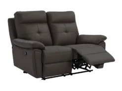 Canapé 2 Places Relax En Cuir Marron VINETA -Canapé Soldes Boutique canape 13622029