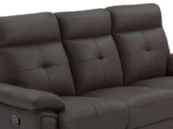 Canapé 3 Places Relax En Cuir Marron VINETA -Canapé Soldes Boutique canape 13622097