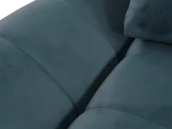 Canapé D'angle Gauche Convertible En Velours Bleu Canard PADRU -Canapé Soldes Boutique canape 13673503