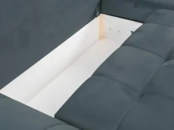 Canapé D'angle Gauche Convertible En Velours Bleu Canard PADRU -Canapé Soldes Boutique canape 13673519