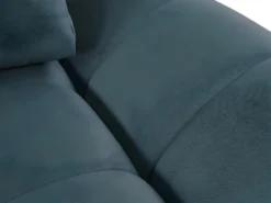 Canapé D'angle Droit Convertible En Velours Bleu Canard PADRU -Canapé Soldes Boutique canape 13673697