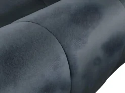 Canapé D'angle Gauche Convertible En Velours Gris Anthracite PADRU -Canapé Soldes Boutique canape 13673921