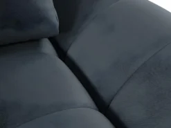 Canapé D'angle Gauche Convertible En Velours Gris Anthracite PADRU -Canapé Soldes Boutique canape 13673927