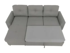 Canapé D'angle Convertible Réversible 5 Places - Tissu Malmo Sable - FOLK 9 Canapé D'angle Convertible Réversible 5 Places - Tissu Malmo Sable - FOLK -Canapé Soldes Boutique canape 13903655