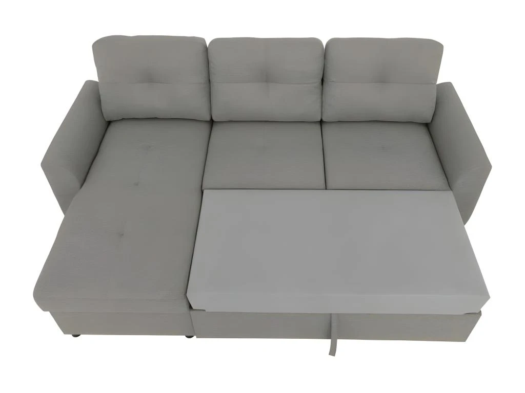 Canapé D'angle Convertible Réversible 5 Places - Tissu Malmo Sable - FOLK 5 Canapé D'angle Convertible Réversible 5 Places - Tissu Malmo Sable - FOLK – Image 5