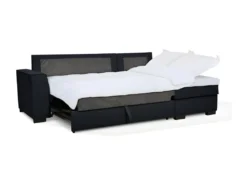 Canapé Angle Convertible Réversible 4 Places - Tissu Bleu Foncé - HEXAGONE -Canapé Soldes Boutique canape 13921651