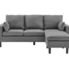 Canapé D'angle Réversible - Tissu Gris Foncé -BOSTON
