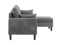 Canapé D'angle Réversible - Tissu Gris Foncé -BOSTON -Canapé Soldes Boutique canape 13921663