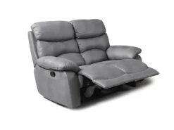 Canapé 2 Places Relax Manuel - Tissu Gris - SOBRAL -Canapé Soldes Boutique canape 13923829