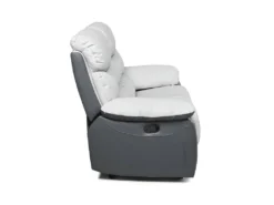 Canapé 2 Places Relax Manuel - Simili Gris Clair Et Gris Foncé - SOBRAL -Canapé Soldes Boutique canape 13923853