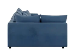 Canapé D'angle Gauche Convertible + Coffre De Rangement + 4 Coussins - Tissu Bleu - OWENS 8 Canapé D'angle Gauche Convertible + Coffre De Rangement + 4 Coussins - Tissu Bleu - OWENS -Canapé Soldes Boutique canape 13952337