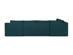 Canapé D'angle Panoramique Convertible -7 Places - 100% Polyester - Bleu Canard - INDIAN -Canapé Soldes Boutique canape 13958277