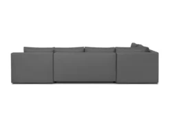 Canapé D'angle Panoramique Convertible - 7 Places - Tissu 100% Polyester - Gris - INDIAN -Canapé Soldes Boutique canape 13958287