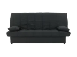 Banquette Clic Clac 3 Places - Tissu Noir - Slyle Contemporain - MILA