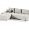 Canapé D'angle Convertible Gauche 4 Places Avec Coffre Jonas Crème