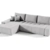 Canapé D'angle Convertible Gauche 4 Places Avec Coffre Jonas Gris Clair